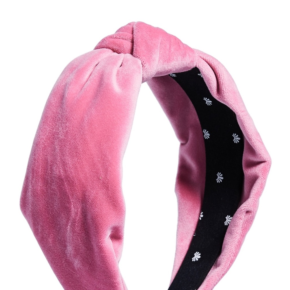 Lele Sadoughi pink velvet headband